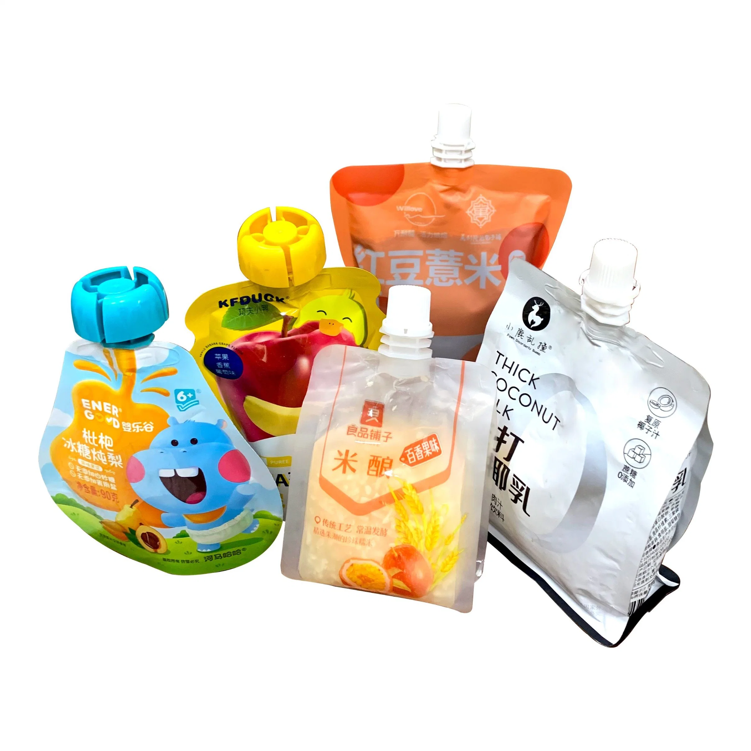 Fertilizer Liquid Juice Detergent Powder Plastic Ice Popsicle Food Packaging Bags Spout Pouch