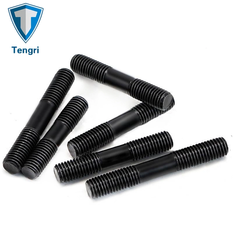 DIN2509 Carbon Steel Black Oxide Double End Threaded Studs Half Thread Stud