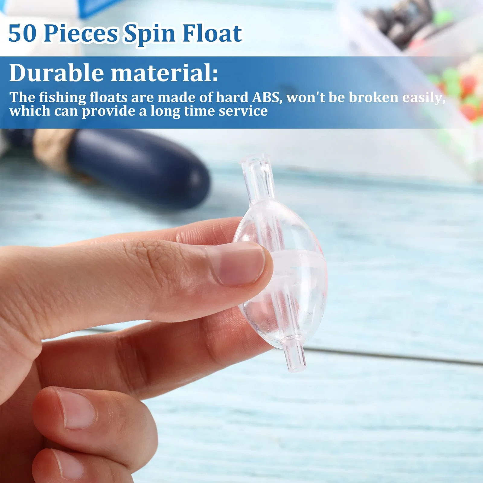 50 Pieces Spin Tackle Accessories Reliable Practical Useful Material Fishing Float