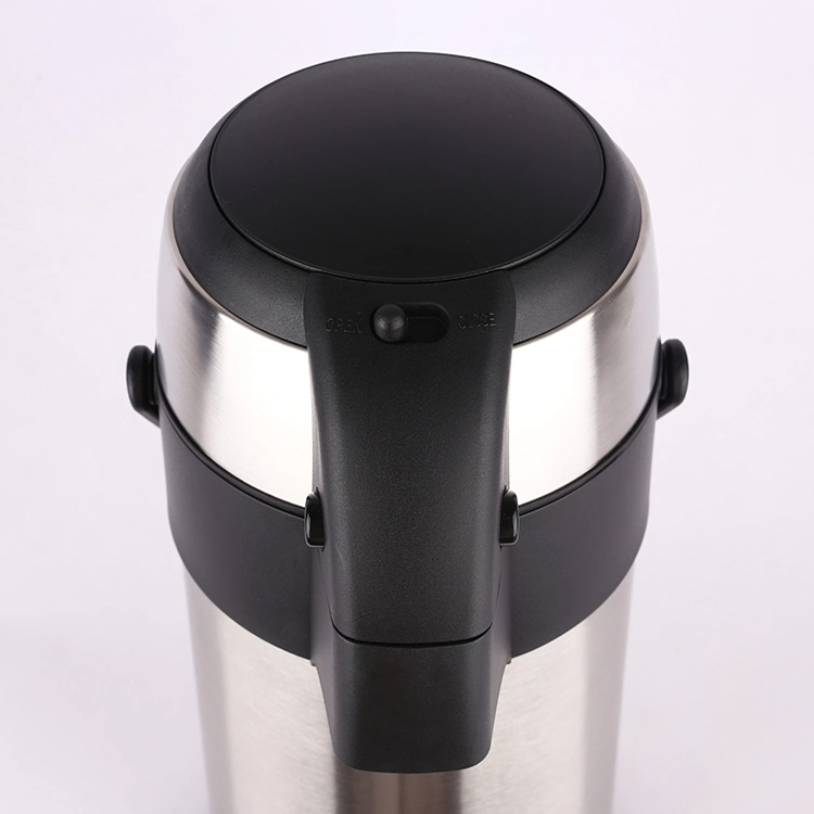 Customized 3.5L Double Wall Stainless Steel Coffee Dispenser Insulated Air Pump Pot