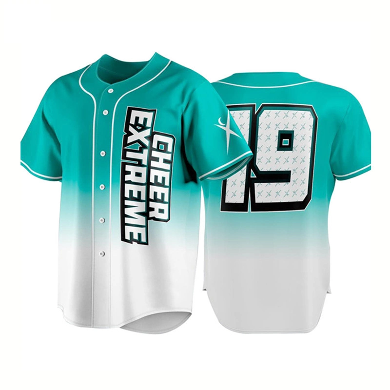 Venta de prendas de vestir uniforme de béisbol caliente Hombres camiseta béisbol sublimación