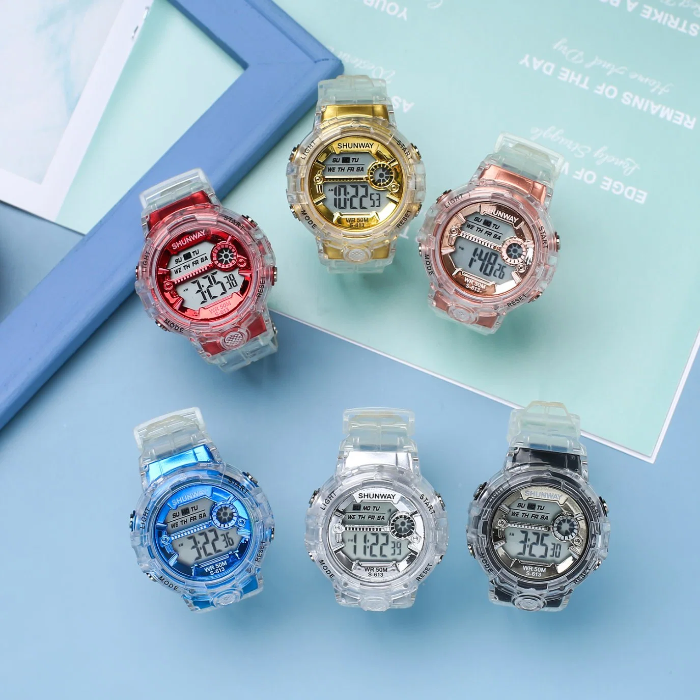 Children Watch LED Plastic Digital Wrist Watch New Model Ladies Customizned Waterproof Sports Digital Watch