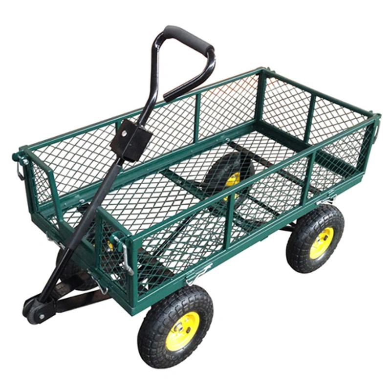 500kg Load Capacity Utility Garden Tool Cart Welding Mesh Cart