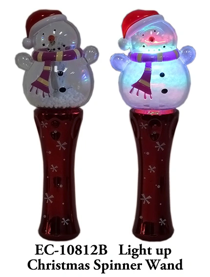 Rotation Flashing Toy Stick Santa Claus Glitter