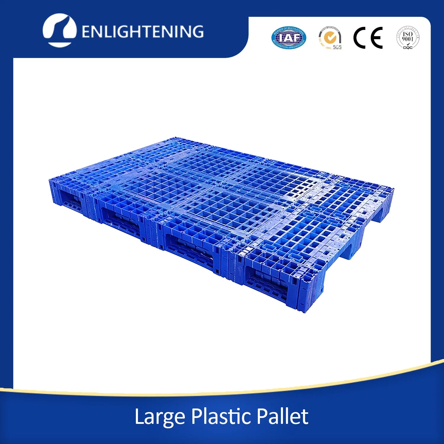 1800X1200mm Heavy Duty Cross Bottom Large Warehouse Flooring Storage HDPE Industrial Splicing Customized Size 4 Way Entry Plastic Pallets for Paperboard