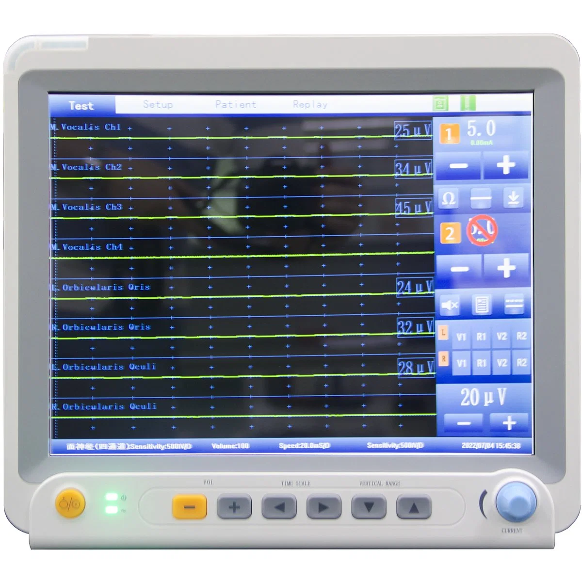 8 canaux Smart surveillance peropératoire (OIM) Système matériel chirurgical du Moniteur Patient