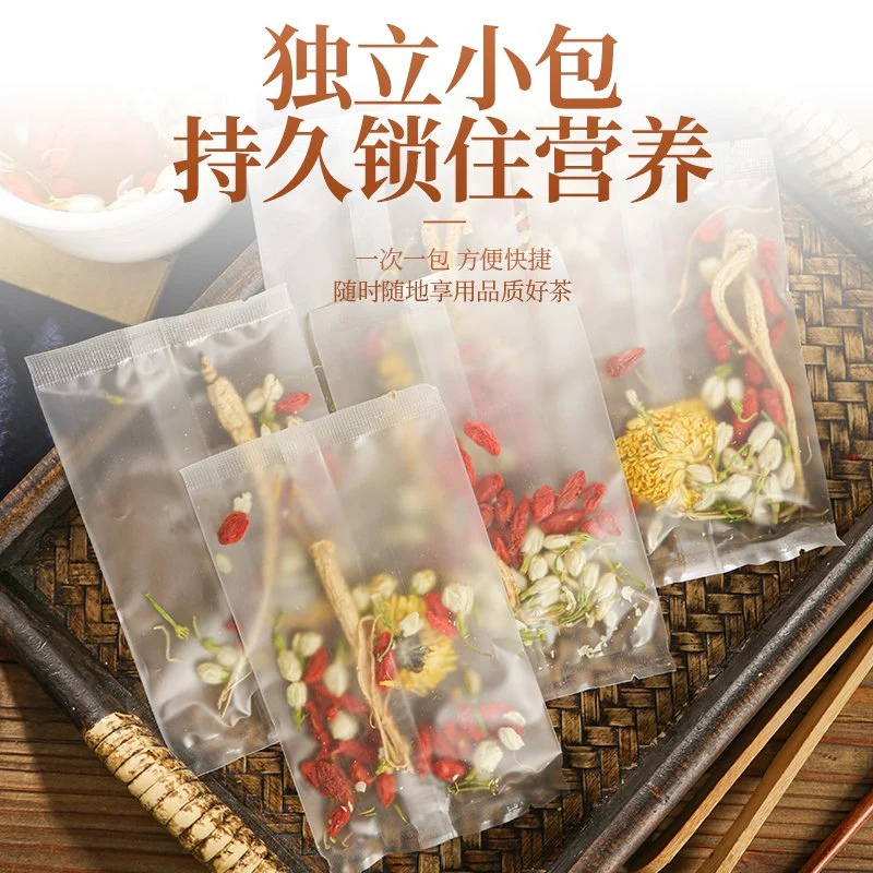 Paquet cadeau de gros Chinese Herbal Sexe sain à sec de thé Thé au jasmin racine de ginseng