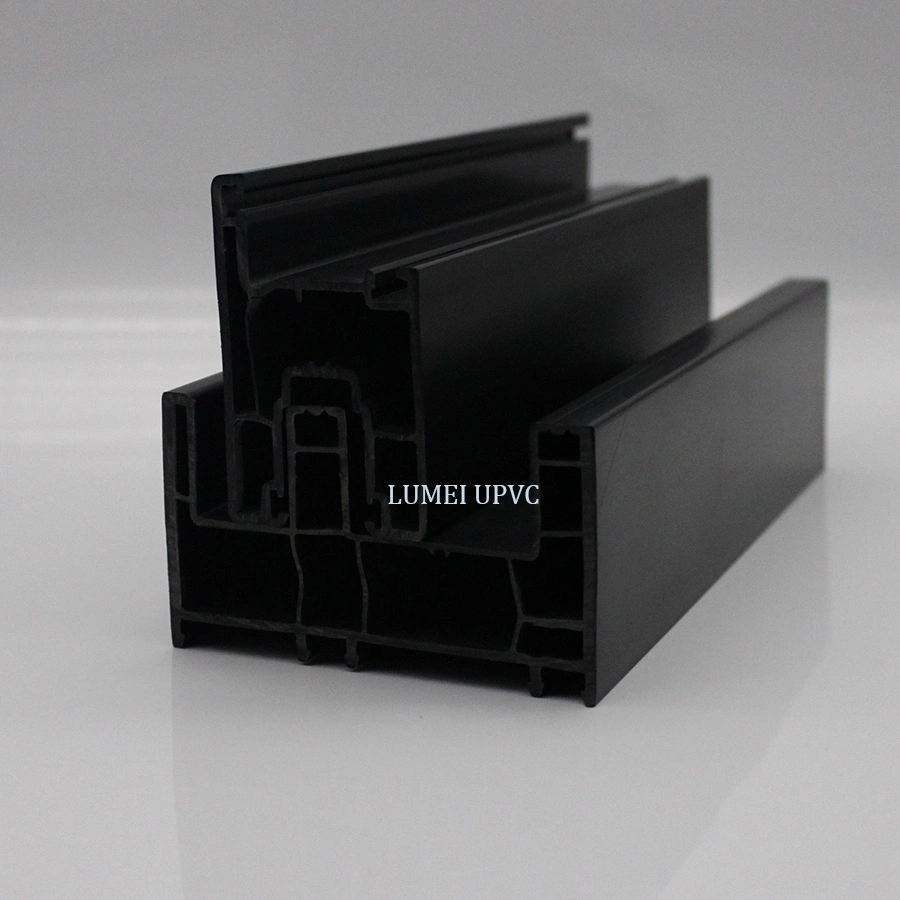 Black Color UPVC Windows Profiles