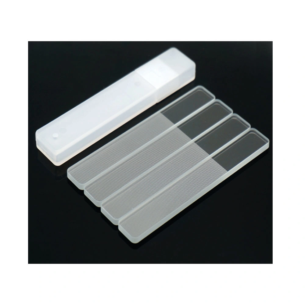 Professionelle Private Label Custom Durable Nano Glas Nail Buffer Datei Shiner Glas Nail Feile mit Kunststoff-Box