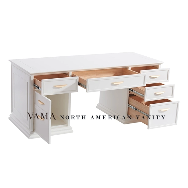 Vama 72 Inch Commercial Ready Made Reception Desk for Office 651072-Od-Wh