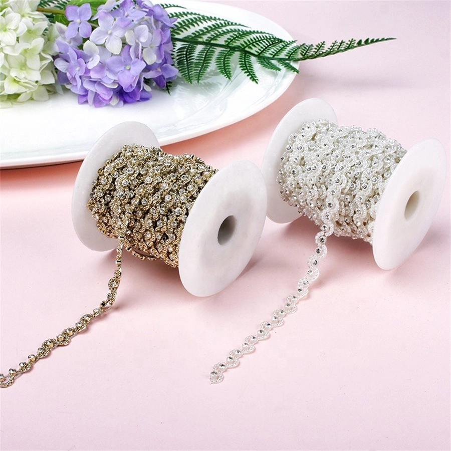 Women&prime; S Fashion New Shiny Diamond Fancy Chain Clothing Decoration Metal Chain Accessories