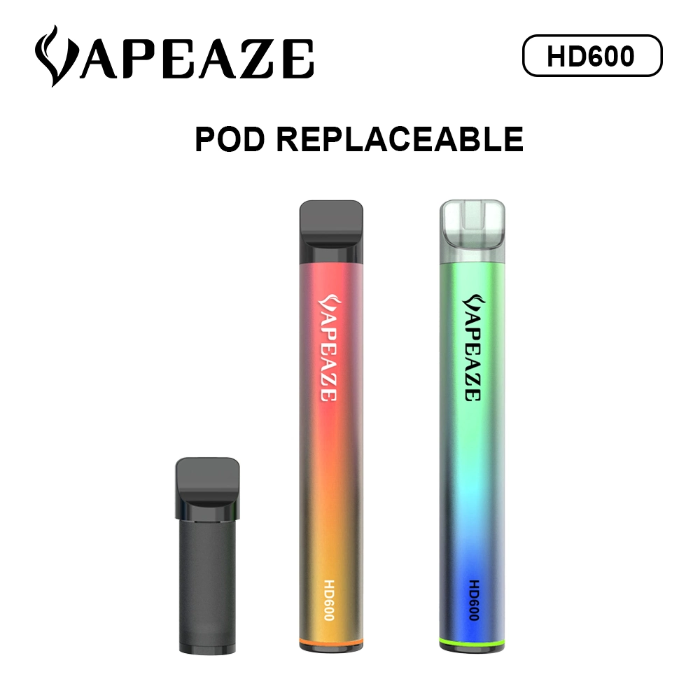 Austauschbare Pod 600 Puff Zigarette Leer Großhandel Vape Custom Vaporizer Stift