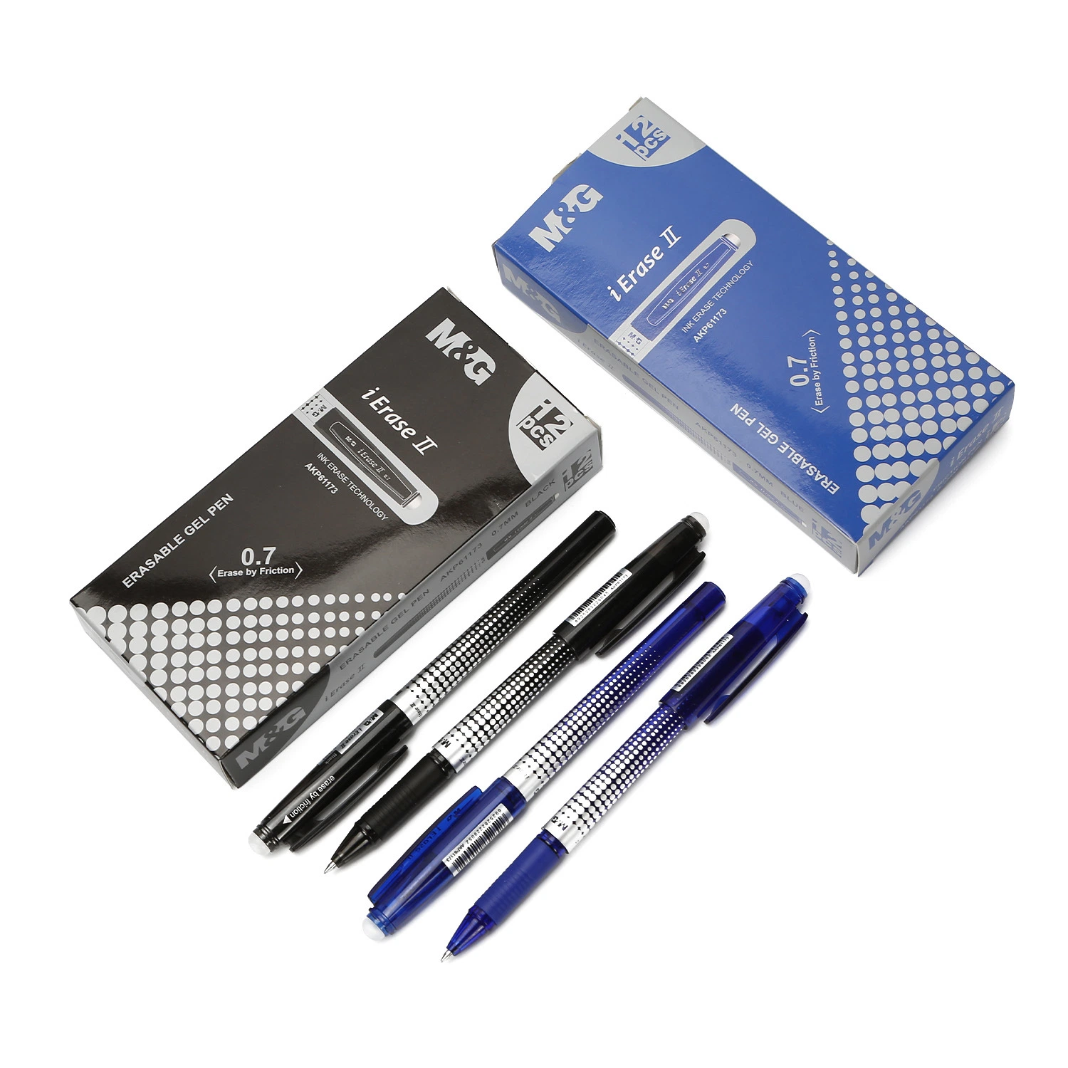 M&amp;G Comércio por Grosso Quente Gel Apagável Canetas com Apagador Tinta Preta 0,7mm best selling Erasable canetas em euros Erasable caneta de gel para crianças