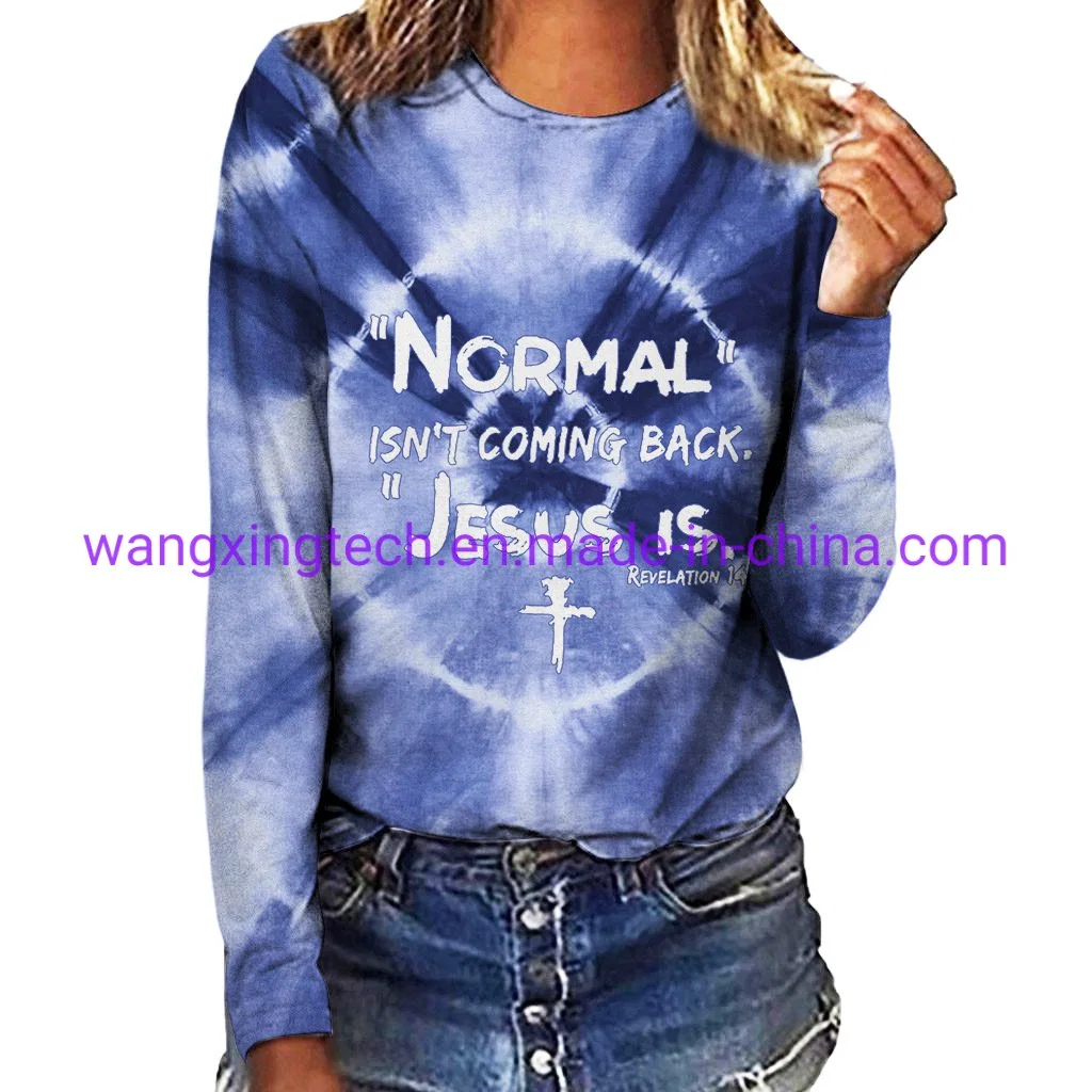 Wholesale/Supplier 2022 New Autumn and Winter Personality Street Women's Clothing Women's Blouse Printing Long-Sleeved T-Shirt Pullover