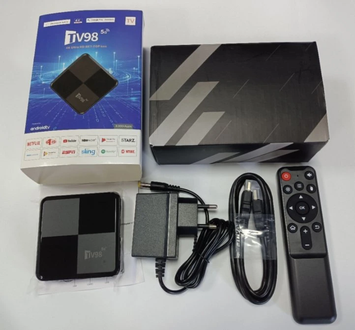 تلفزيون 98، ميني TV Box Android، 11.0، 4K، 2.4GB، +5 جيجا بايت واي فاي