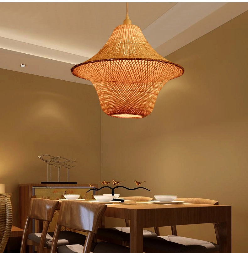 Nouveau à la main le bambou chinois japonais de l'Asie populaire restaurant de cuisine salle à manger de la lampe d'osier vivant (WH-WP-60)