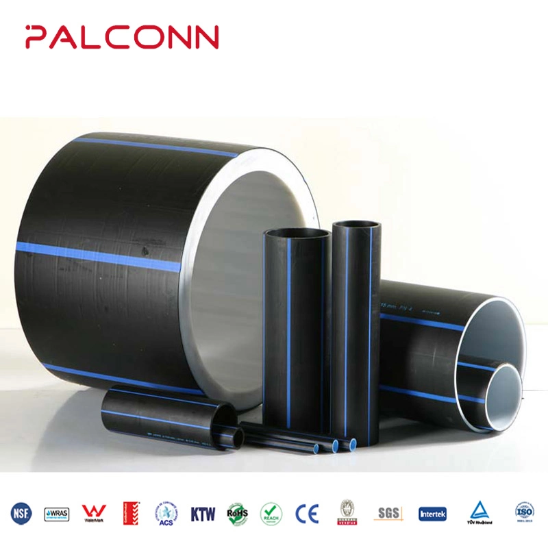 China Manufacturer Palconn 50*5.6mm Pn20 Black Irrigation HDPE Pipe and Fittings for Agriculture