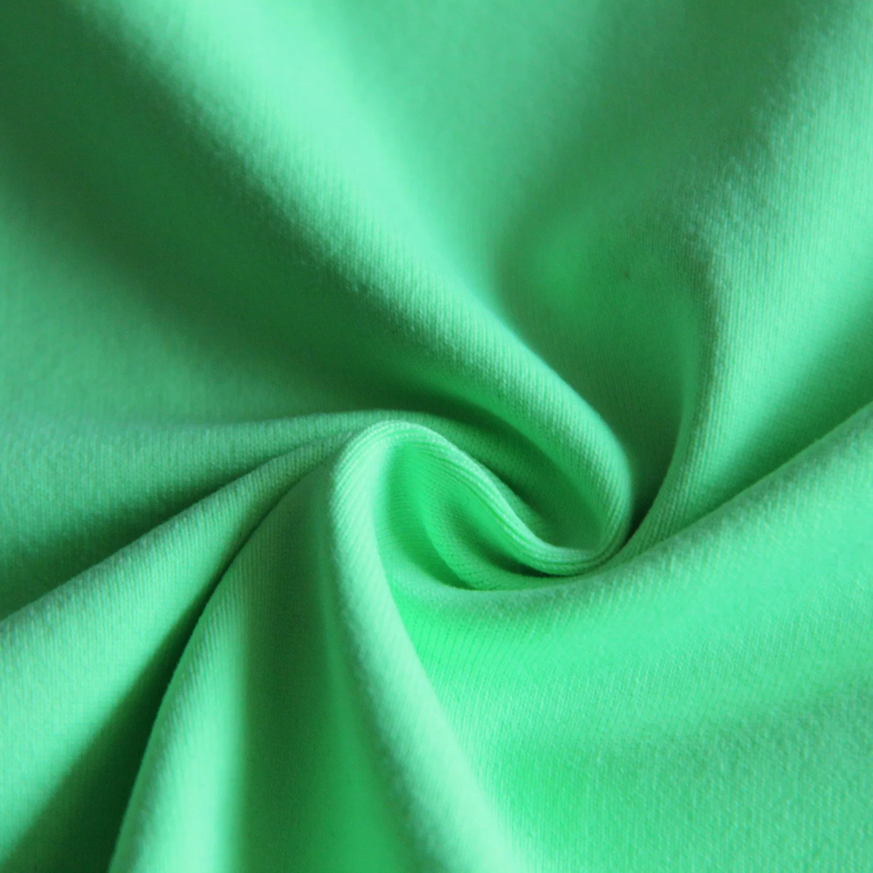85%Nylon 15%Spandex Green Plain Knitting Peach Fabric 320GSM for Garment/Swimming/Sportswear