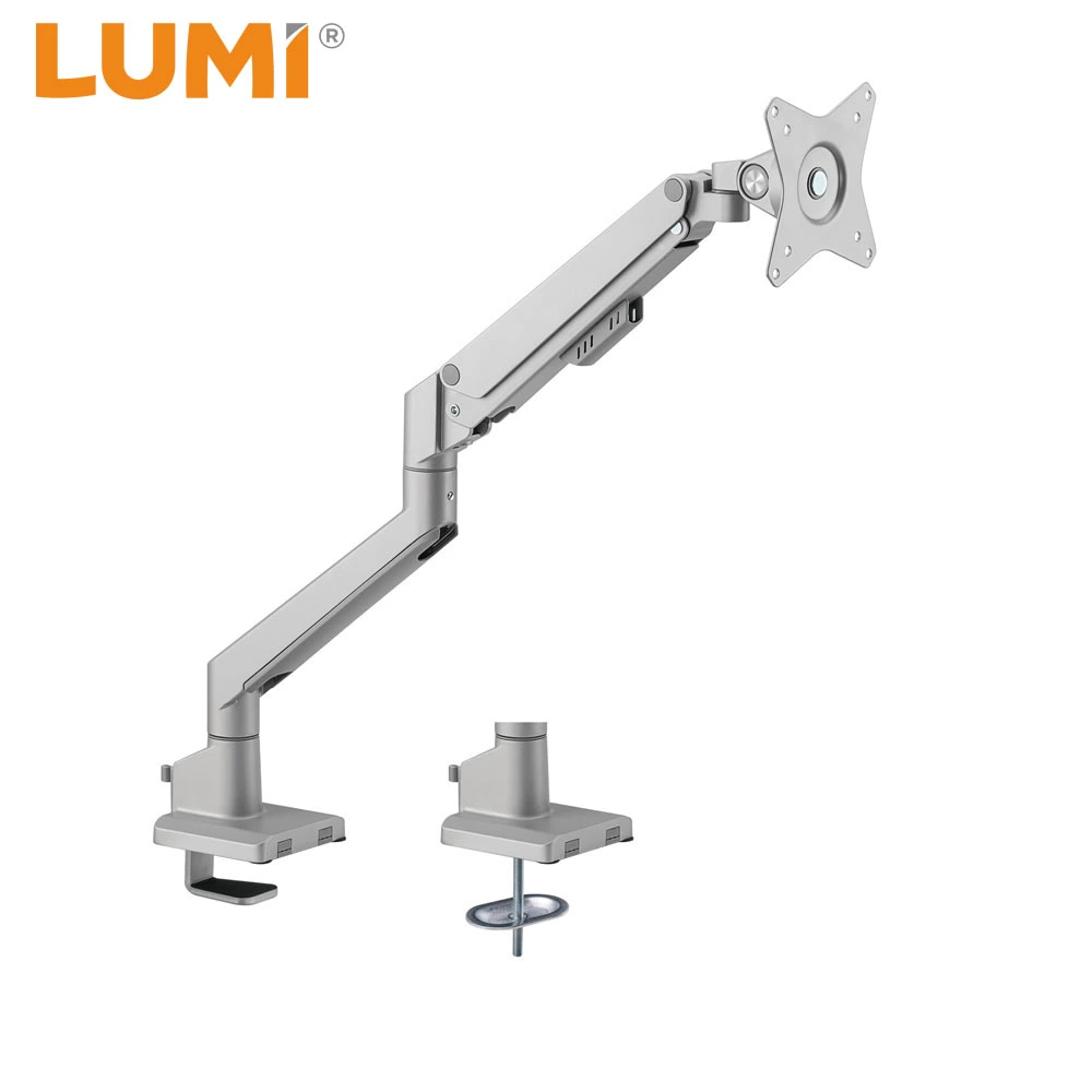 OEM LUMI Ergonomic Desktop Computer Stand Full Motion Aluminum Single Monitor Arm