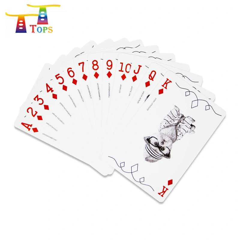 Carte personnalisée de jeu d'emballage de haute qualité pour enfants cartes de jeu pour enfants Carte papier flash