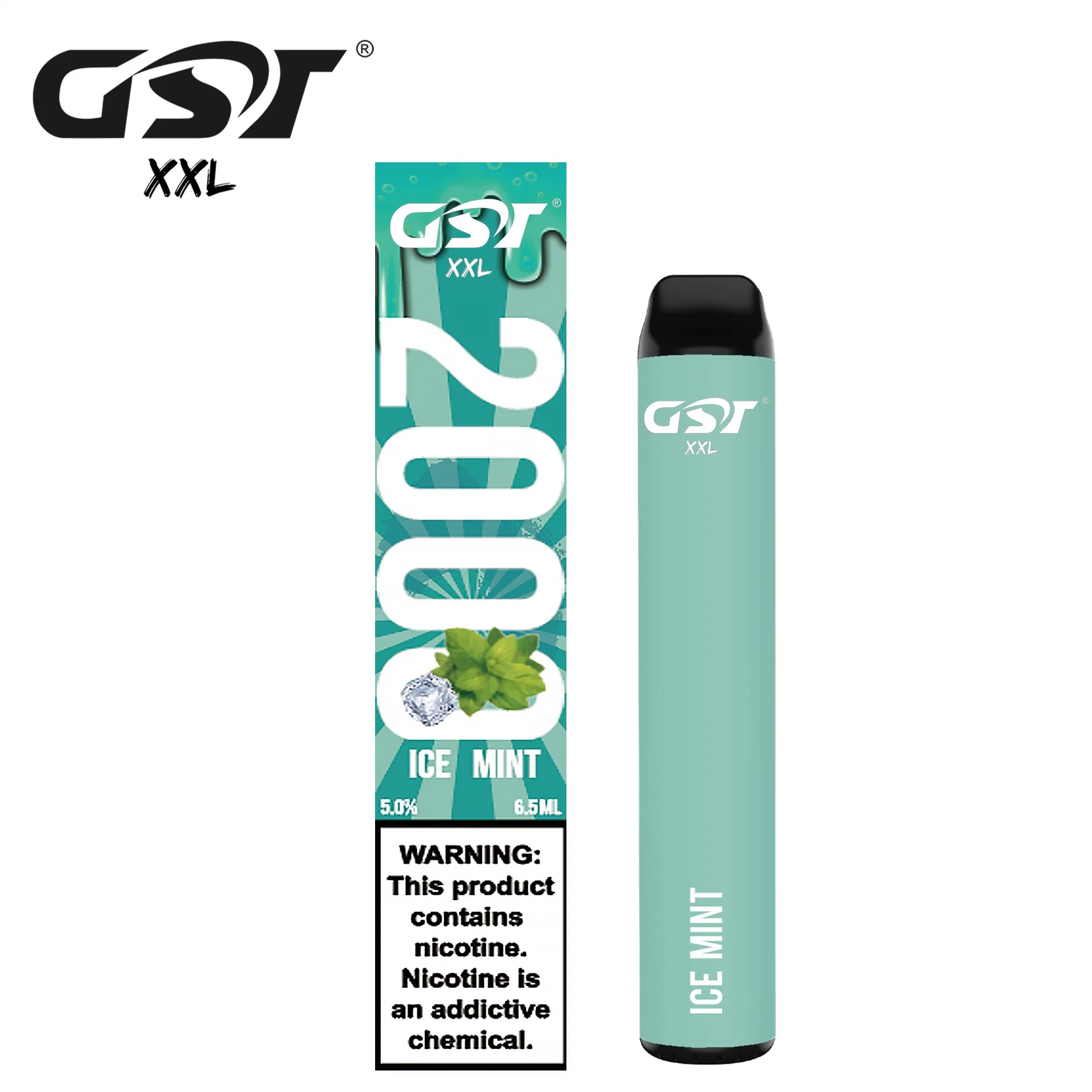 2021 New Market Trends E Cigarette Gst XXL 2000 Puffs Disposable/Chargeable Vape Pen