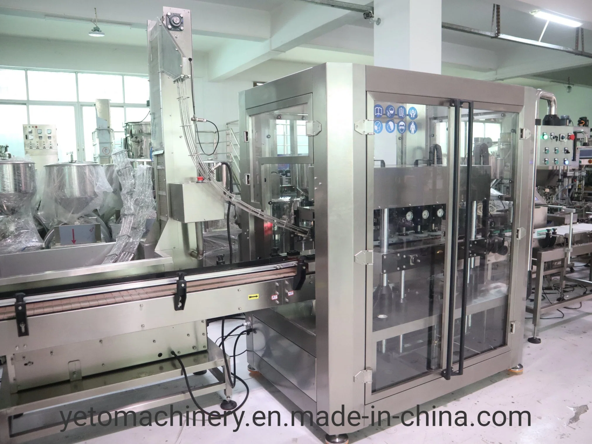 Soda Cooking Oil Bottles Jars Powder Automatic Screw in-Line Capping Machine Vial Continuous Thread High Speed Capping Machine Equipment