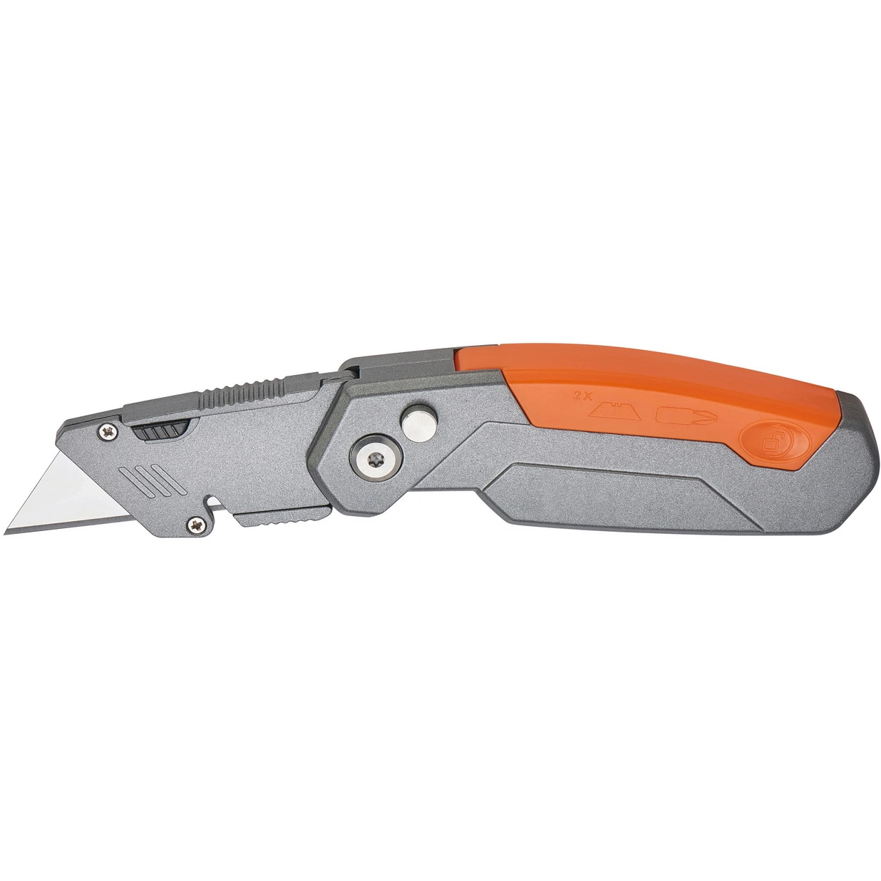 Heavy Duty Utility Knife with T-Type Blade with Rubber Grip and Zinc Alloy Housing