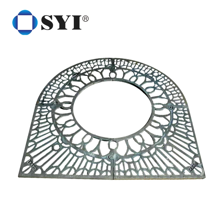 Cast Iron Tree Grille Grates Ductile Iron Tree Pit Covers Landscaping for Plants