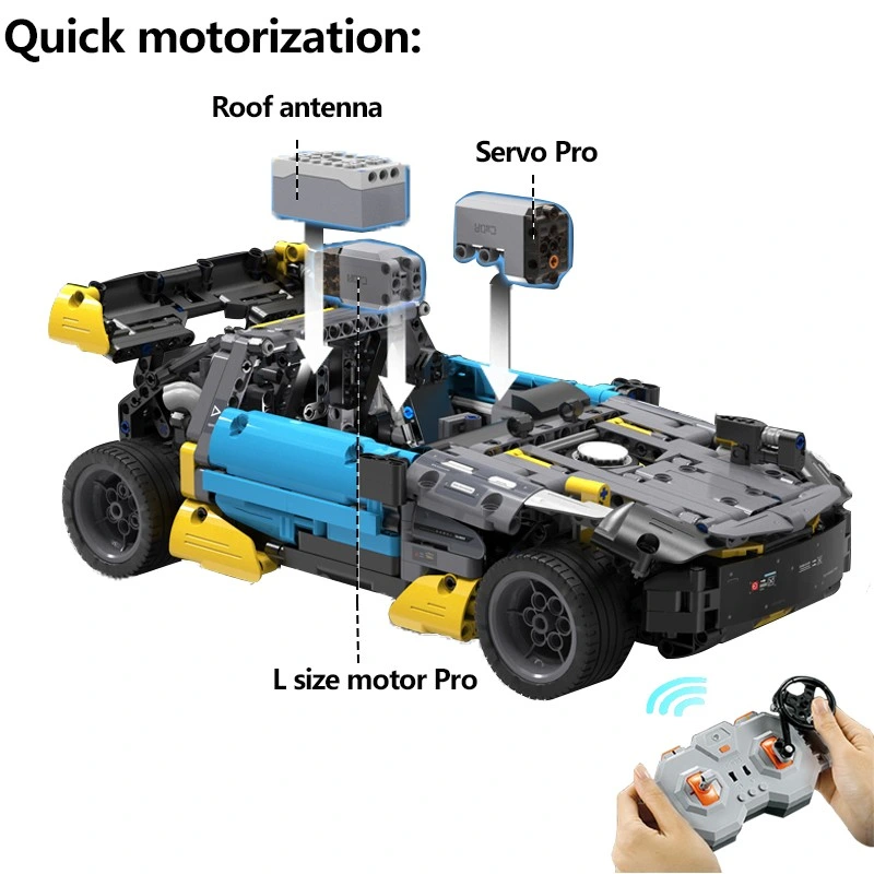 Kid Children Building Block Brick Puzzle Remote Control Electric R/C Car Model