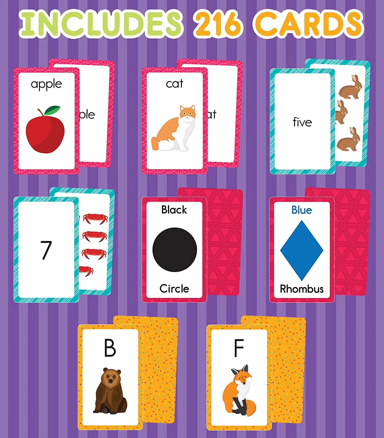 Numbers, Colors, Shapes, Sight Words, and Alphabet Flash Cards for Preschool