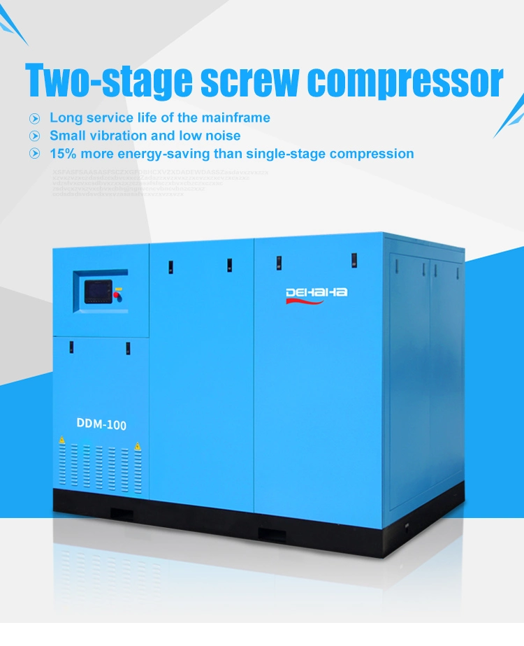 19.5m3/Min Water-Cooled General Industrial Screw Air Compressor 90kw 125HP 8bar