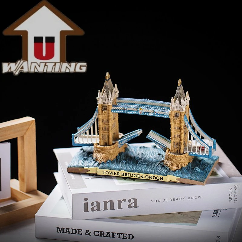 Regalo promocional edificio famoso personalizado Resin Tower Bridge London Souvenir Modelo Estatua