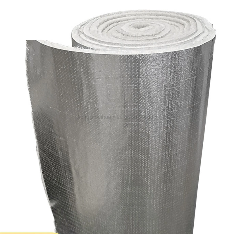 Exhaust Pipe Noise Insulation Cotton Alkali-Free Aluminum Foil Glass Fiber Needle Felt