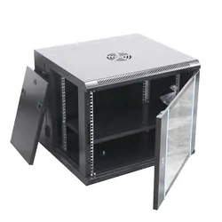 9u Network 19inch Double Wall Mount Cabinet Black Grey Computer Data Rack