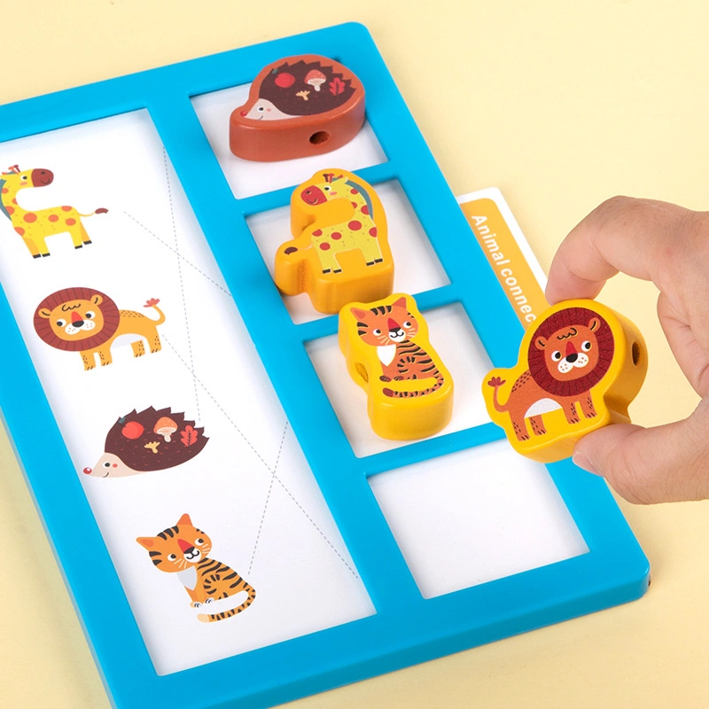 Nuevos juegos creativos de lazing Animal de madera de juguete educativo