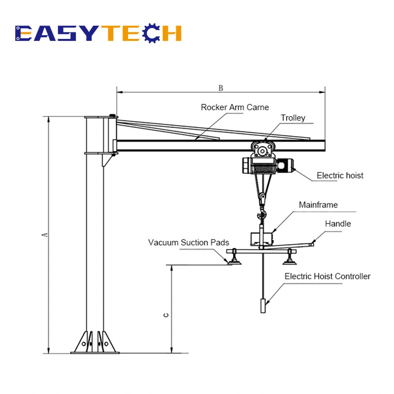 Rubber Single Cup Suction with Single Arm