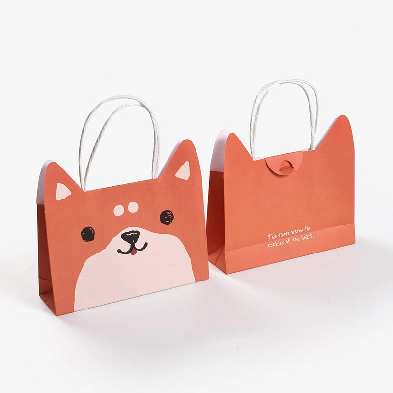 International Children&prime; S Day Paper Bag Cute and Simple Cartoon Kindergarten Snack Gift Package Handheld Storage Bag