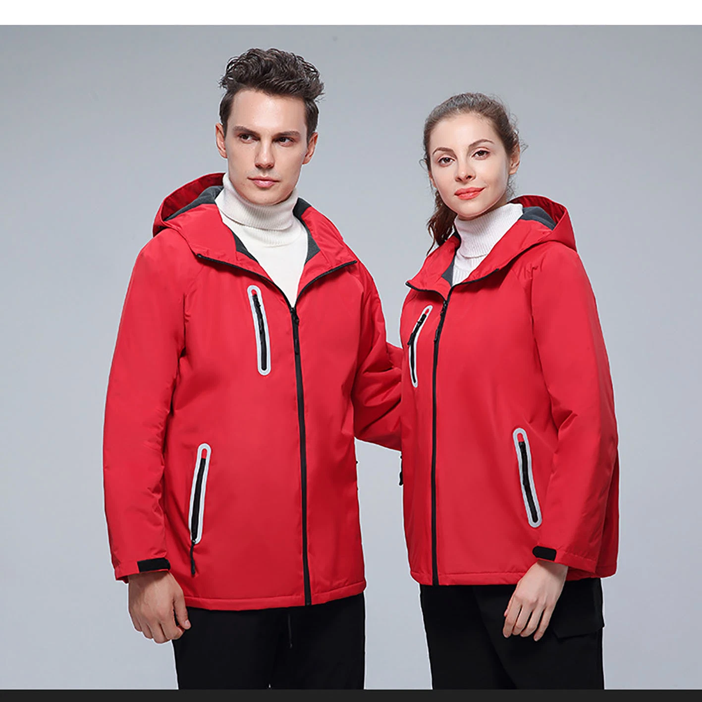 Hardshell Jacket Custom Printed Logo Work Clothes Outdoor Windproof Fleece Reflective Coat