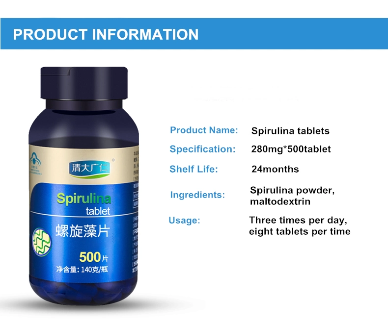 Wholesale/Supplier Price 500 Tablets Organic Spirulina Tablets