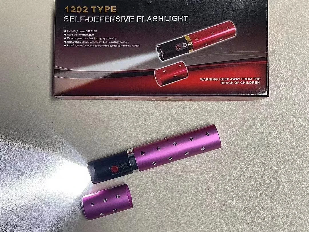 1202 Electric Shock Women Self-Defense Lipstick Stun Gun for Ladies