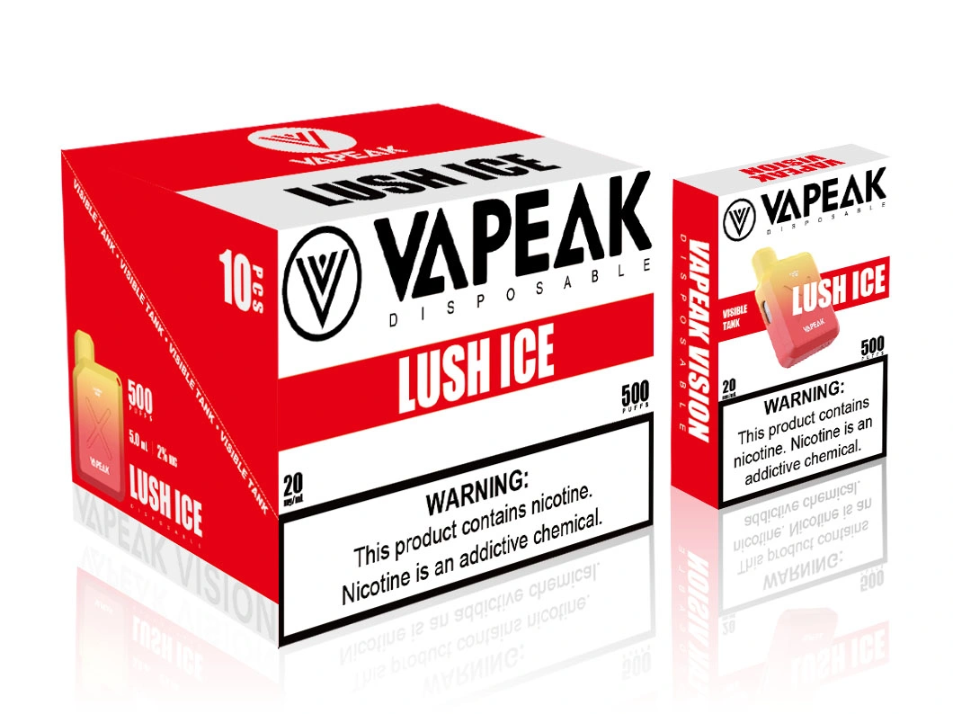 400mAh Cotton Coil Vapeak Vision Electronic Cigarette 500 Puffs Disposable/Chargeable Vape Pen