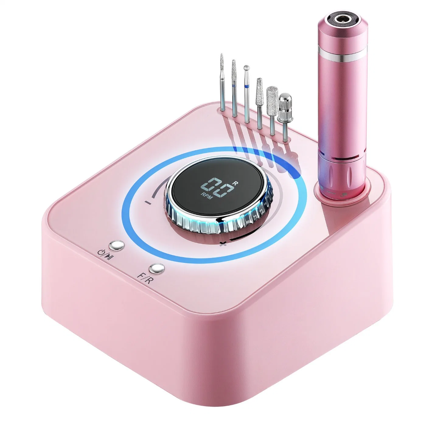 Amazon Hot Selling Professional High Speed 40000rpm Desktop Specialty Shaped Freeing Hands Nail Drill Manicure Machine