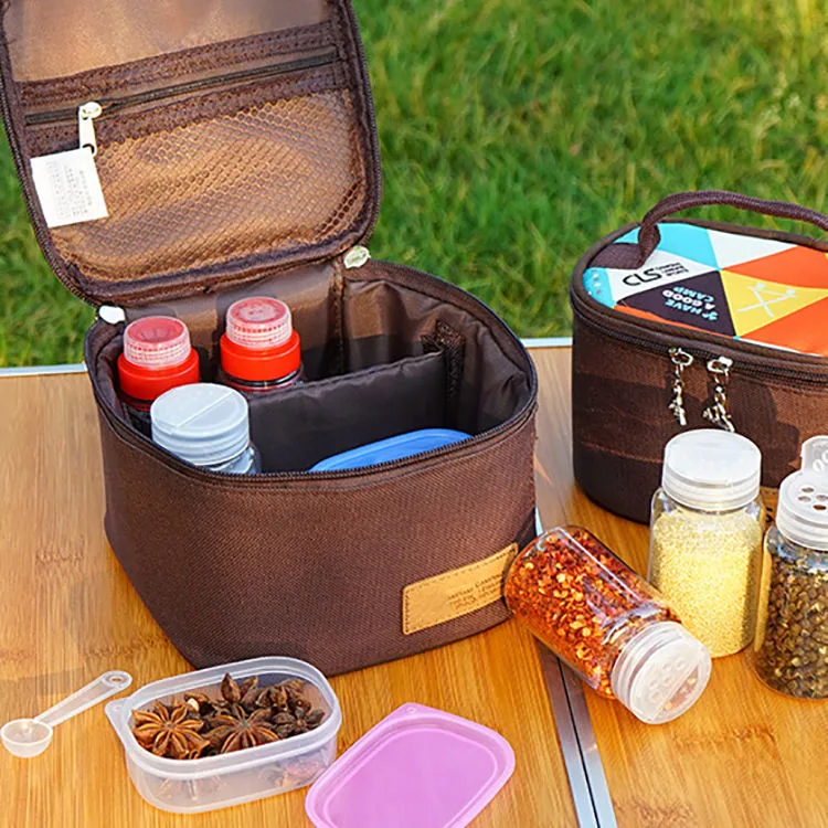 Kit d'épices Coffret 6 pièces Pet Portable salière et poivrière Camping Spice conteneurs avec un sac de stockage