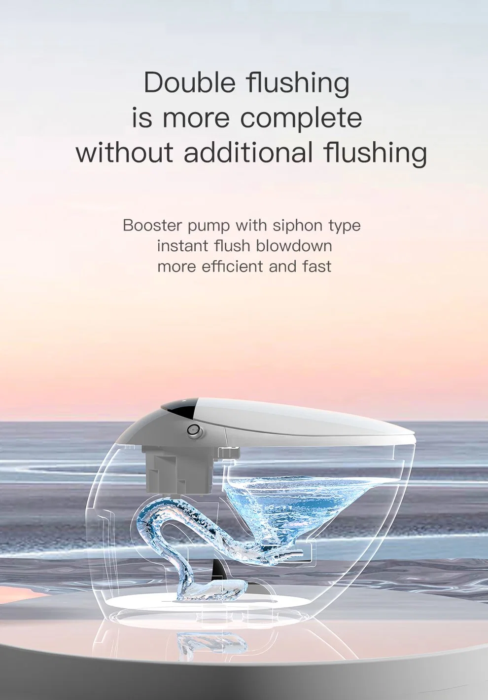 Automatic European Sensor Bathroom Intelligent Heated Toilet Elongated Smart Intelligent Toilet