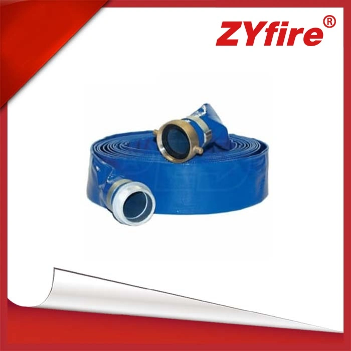 4 Inch X 100m Large Diameter Blue PVC Layflat Hose, Water Discharge Pump Irrigaton Lay Flat Delivery Hose