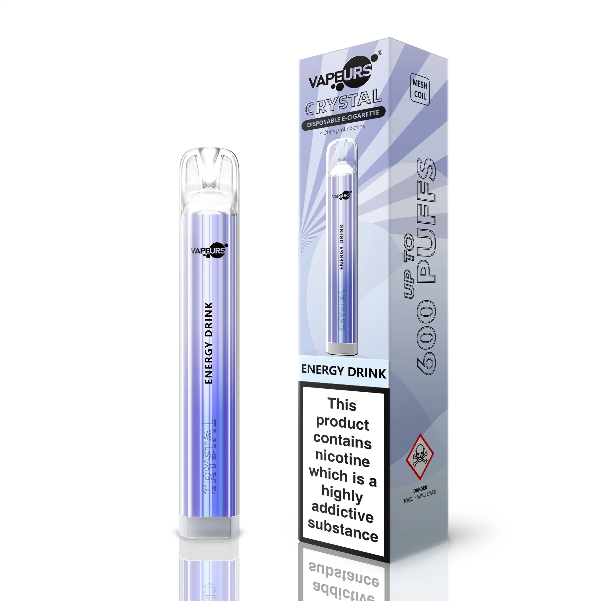 Meilleure vente en gros Crystal Bar 600 PUP DPT jetable Fume stylo style E cigarette