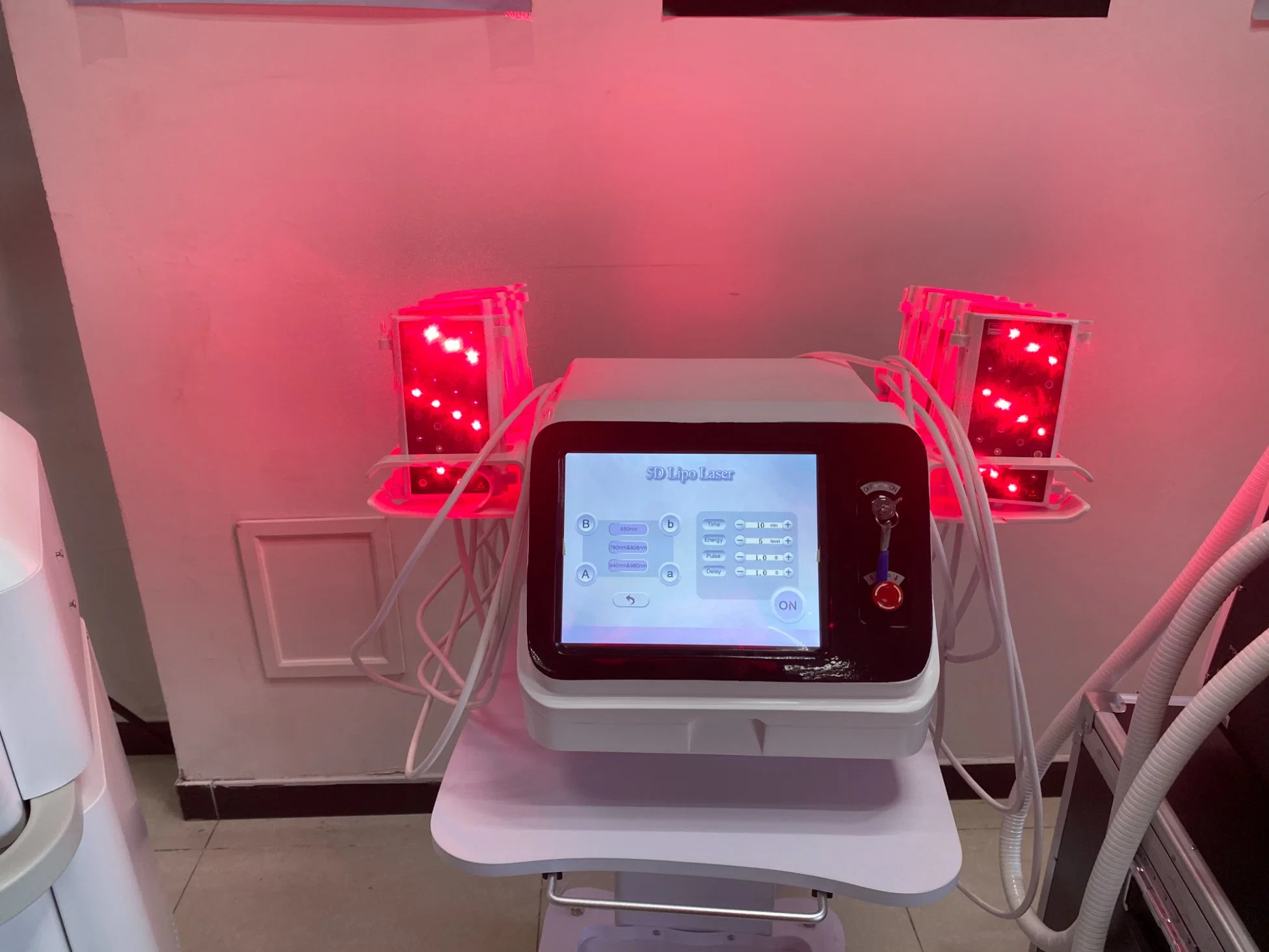 Celulitis pérdida de peso 8 pulgadas pantalla táctil a color más reciente 5D 6D Lipo Laser Machine