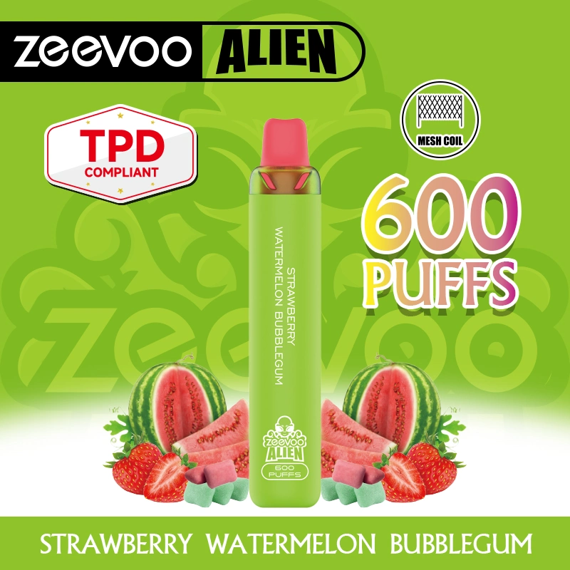 Europa mais recente Design Zeevoo Alien descartável Vape e cigarro 600 Puffs Pod com TPD &amp; UFI