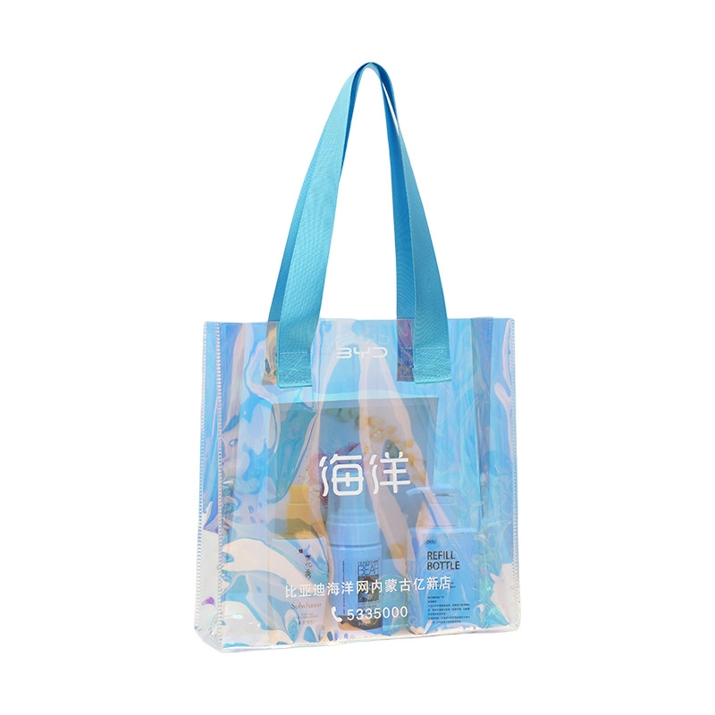 PVC Tote Bags Heat Transfer Printing PP Bag PP Gift Handbag Gift Box Bag for Promotional