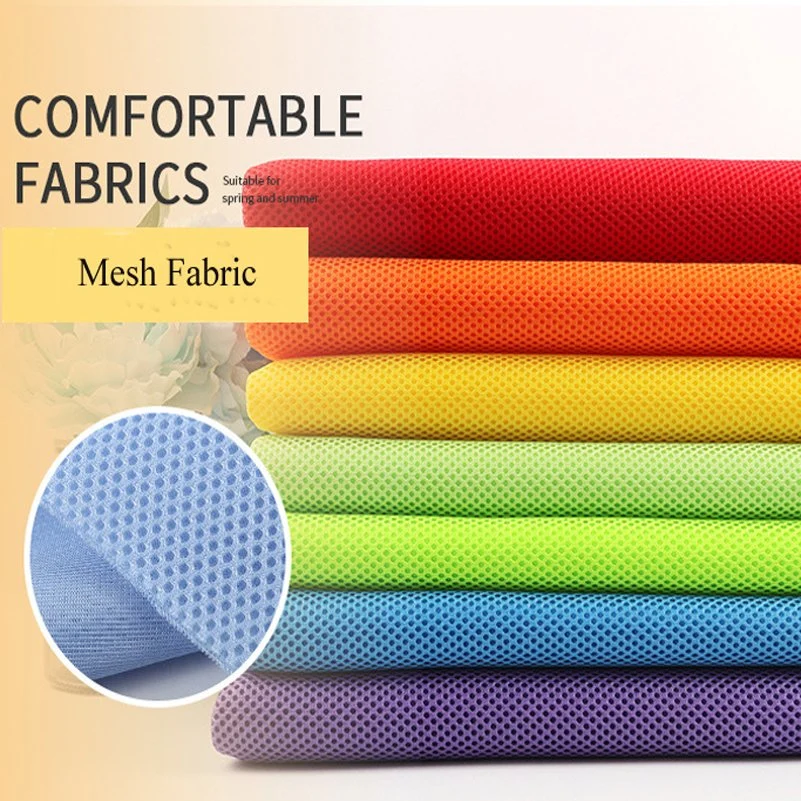 Orange Farbe Drei Schicht Sandwich Polyester Mesh Stoff Tuch Raw Material 3D Air Mesh Stoff